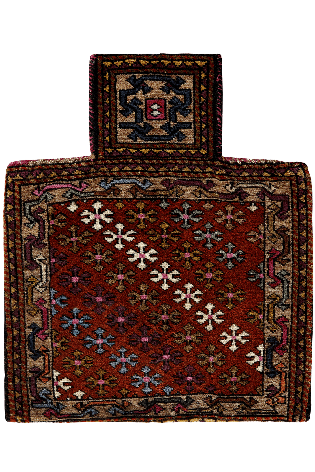 Namakdan — Hand-knotted, 53x47 cm, Red, 100% Virgin Wool | Main view