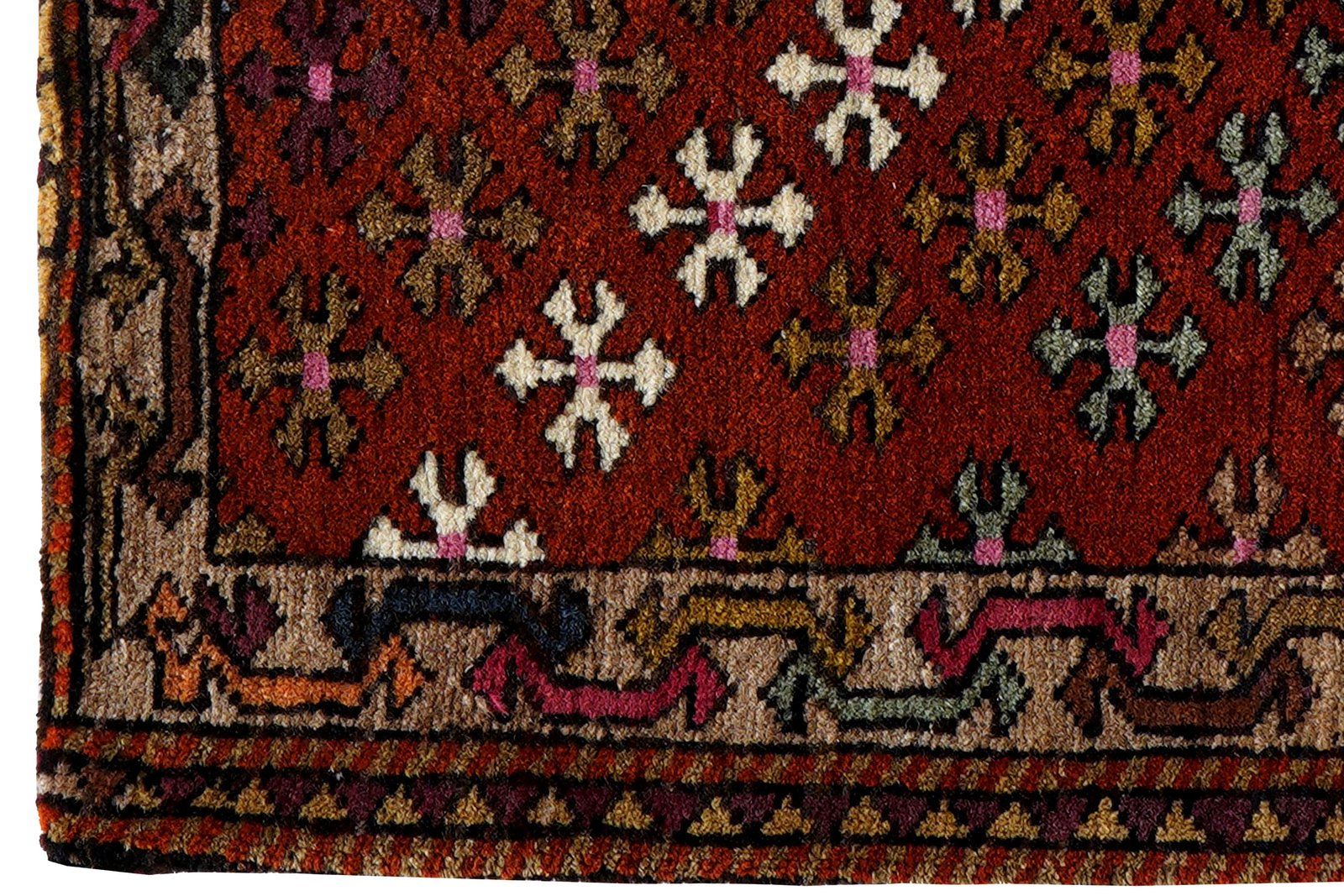 Namakdan — Hand-knotted, 53x47 cm, Red, 100% Virgin Wool | View 4