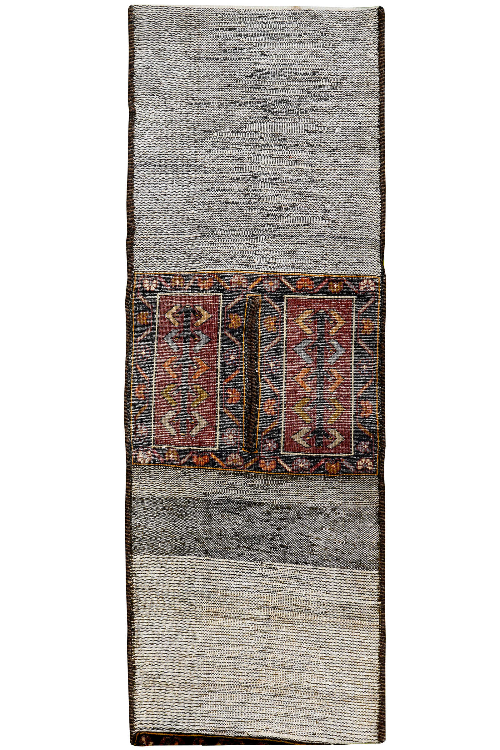 Khorjin — Handgefertigt, 140x50 cm, Blau, 100% Virgin Wool | Detail view