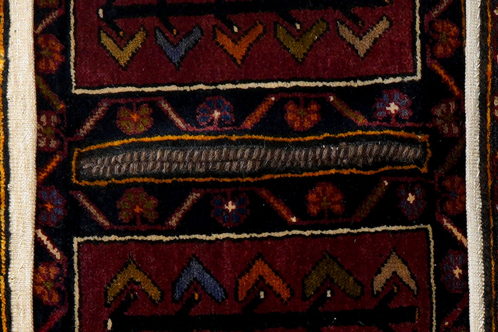 Khorjin — Handgefertigt, 140x50 cm, Blau, 100% Virgin Wool | View 6