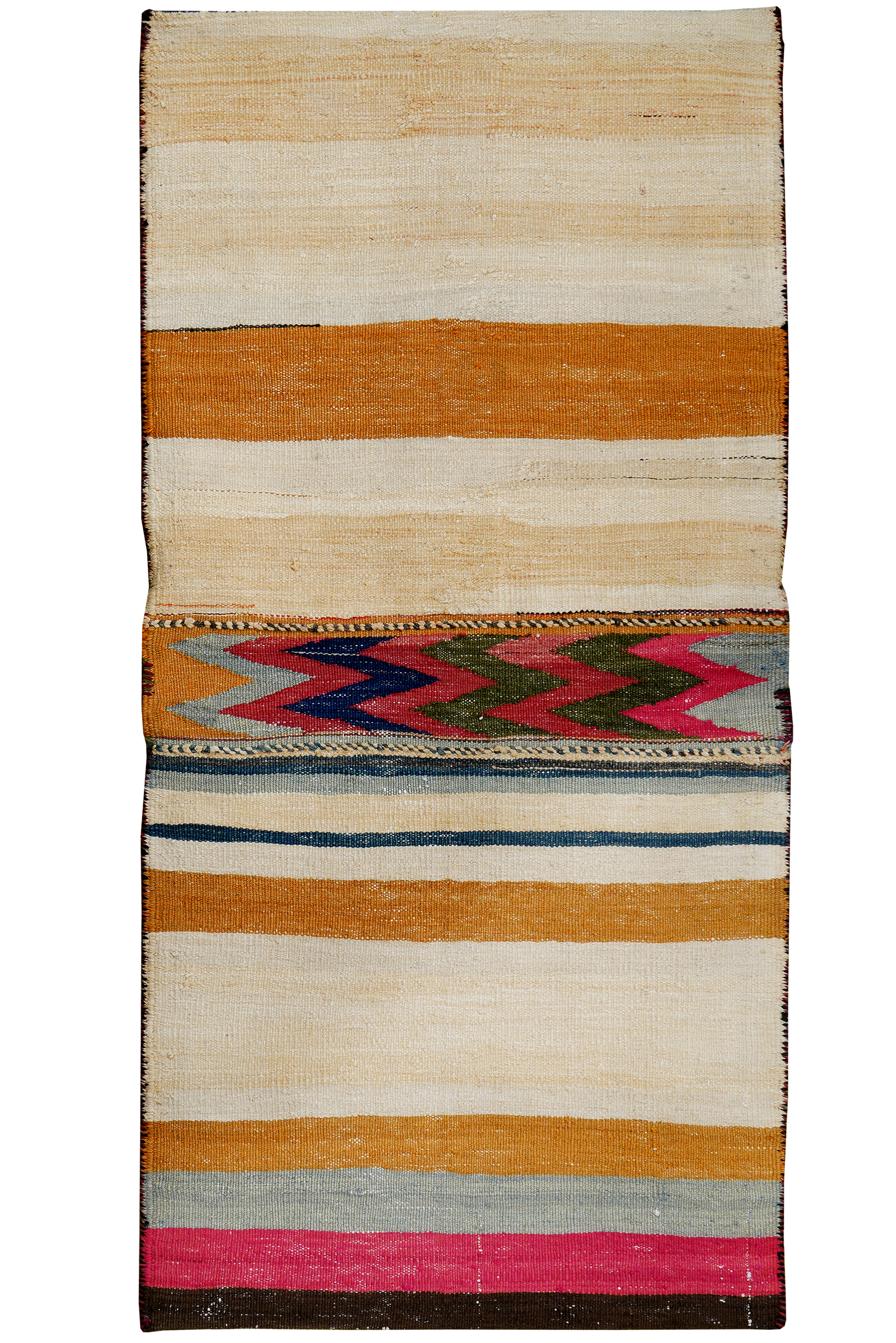 Khorjin — Handgefertigt, 114x69 cm, Blau, 100% Virgin Wool | Detail view