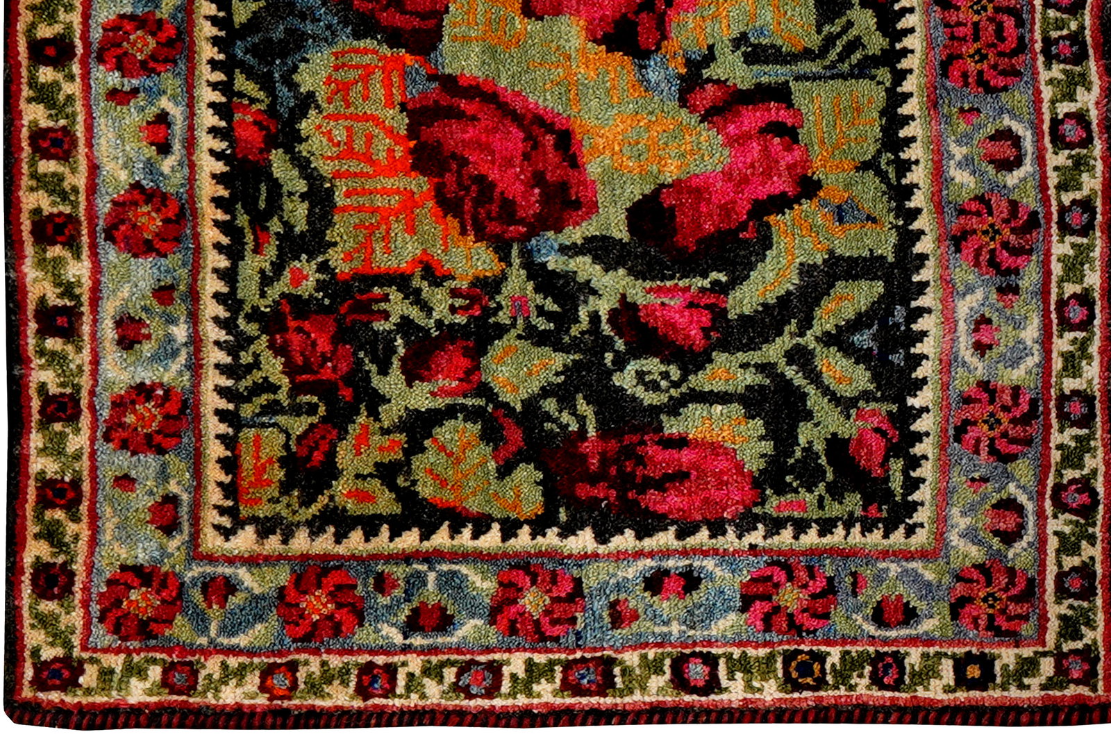 Khorjin — Handgefertigt, 114x69 cm, Blau, 100% Virgin Wool | Back view