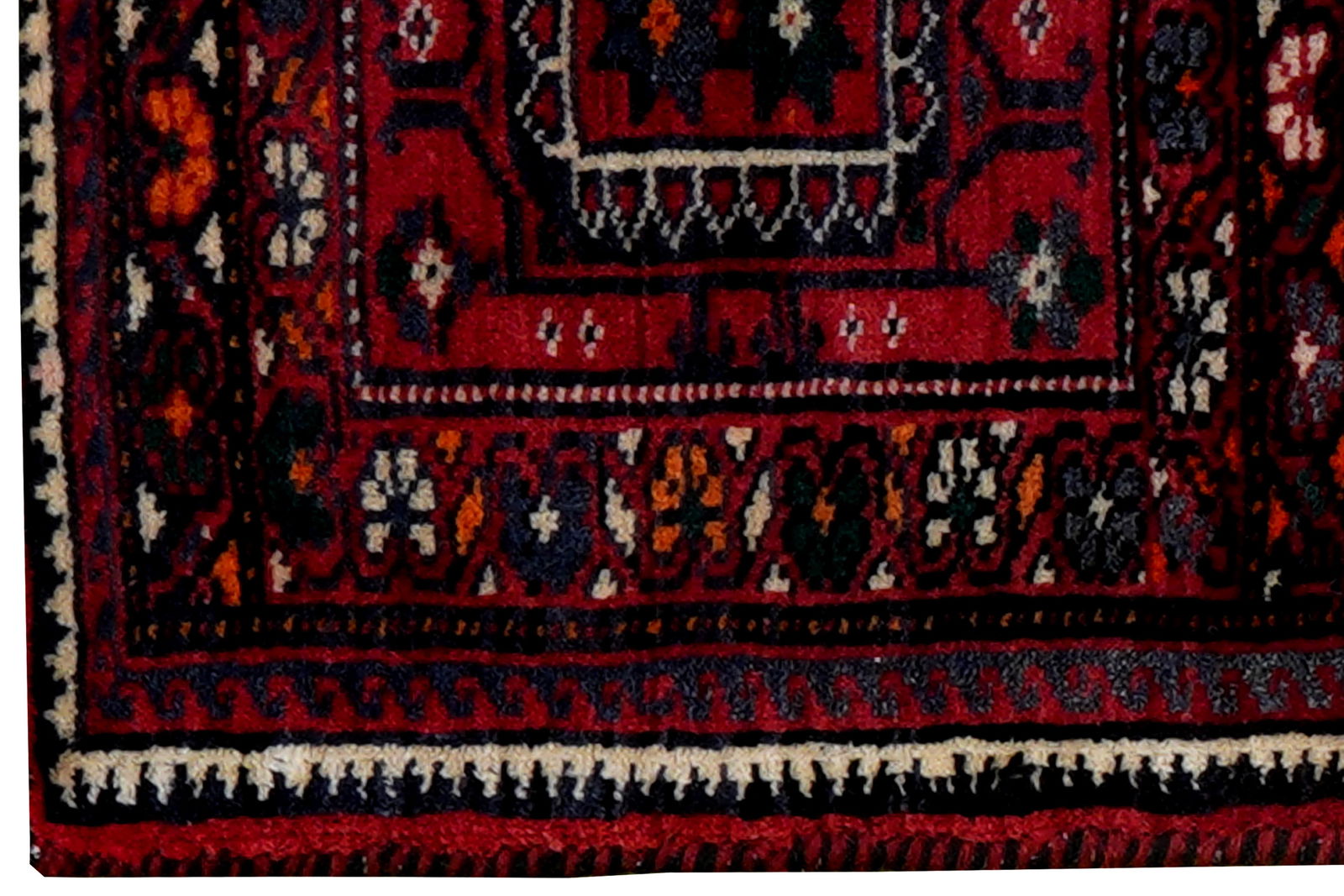 Khorjin — Handgefertigt, 74x40 cm, Rot, 100% Virgin Wool | Back view