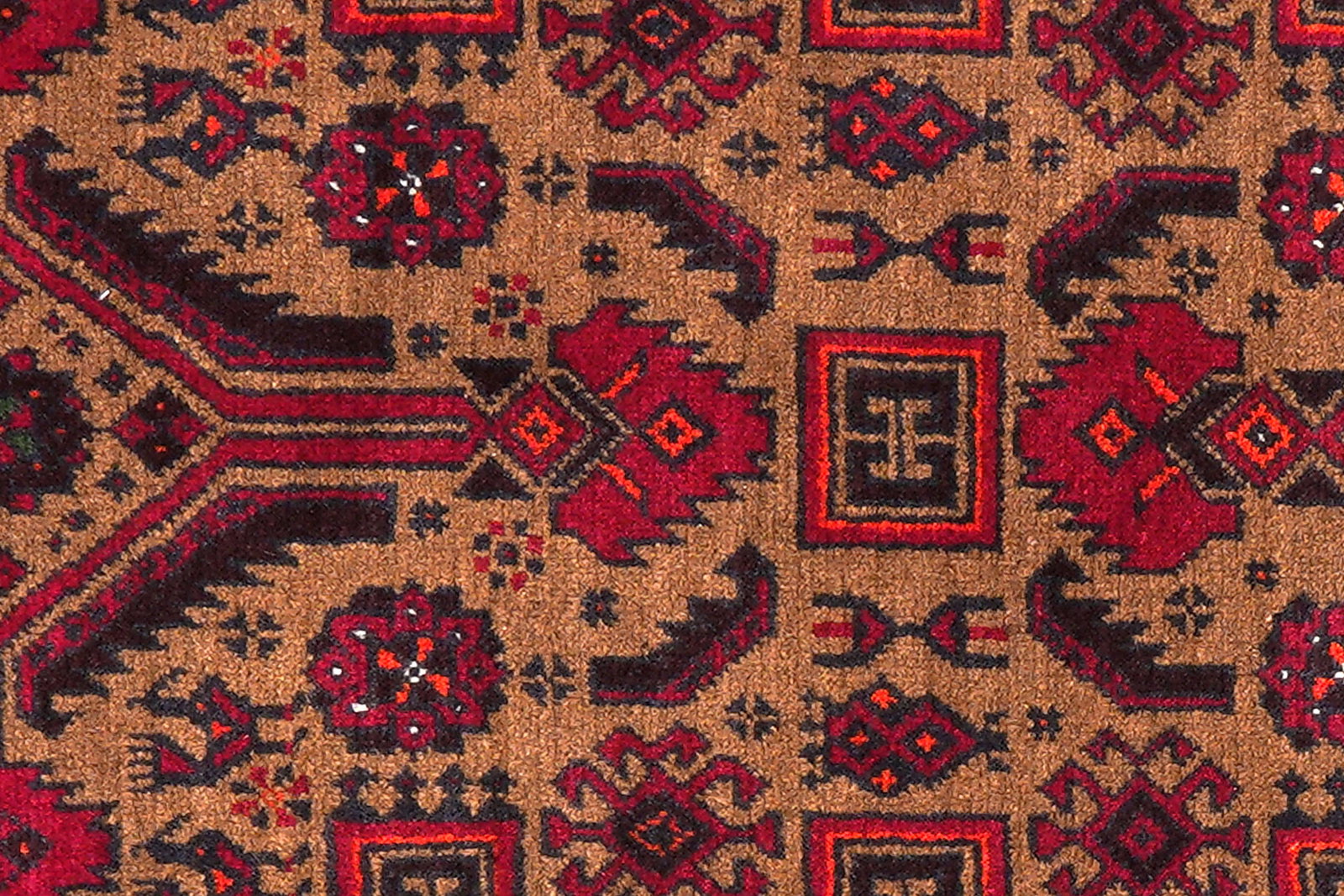 Belutch — Handgefertigt, 192x99 cm, Rot, 100% Virgin Wool | View 7