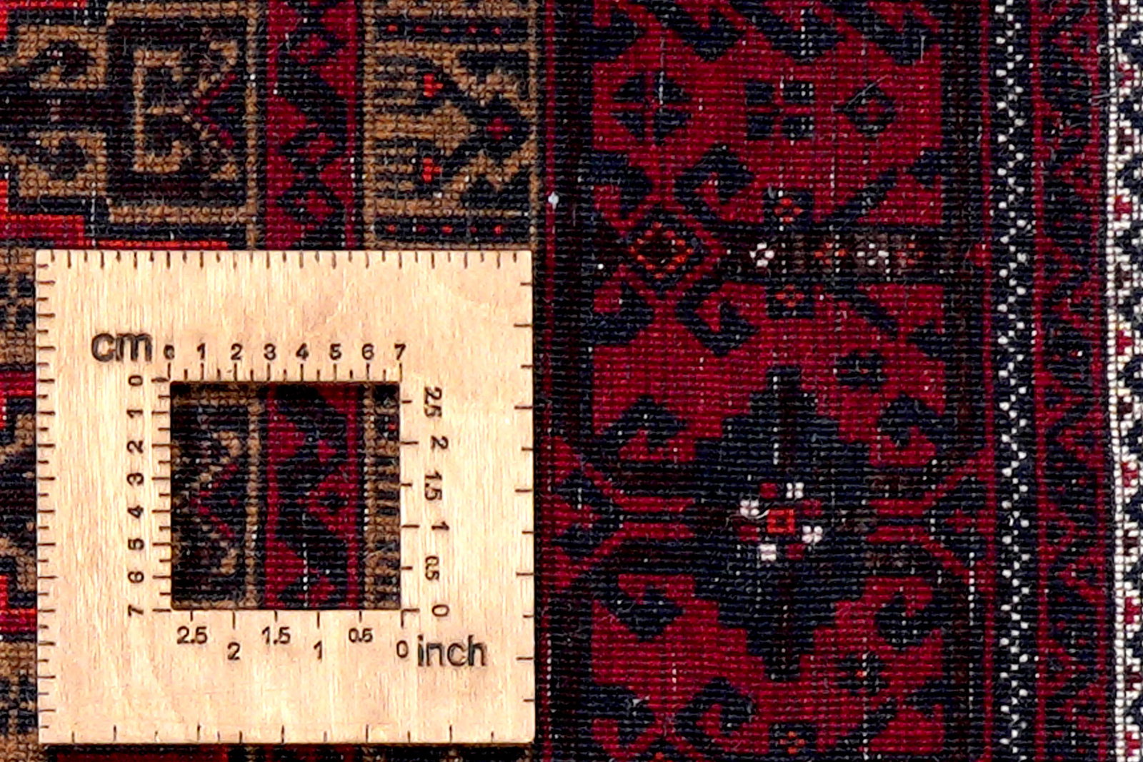 Belutch — Handgefertigt, 192x99 cm, Rot, 100% Virgin Wool | View 9