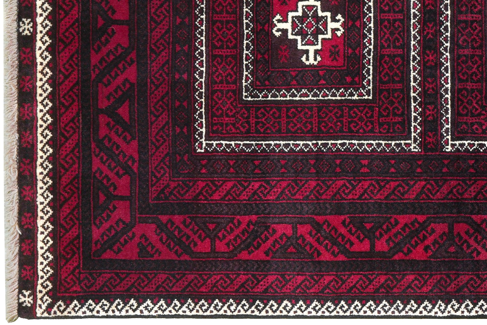 Belutch — Hand-knotted, 102x196 cm, Black, 100% Virgin Wool | View 3