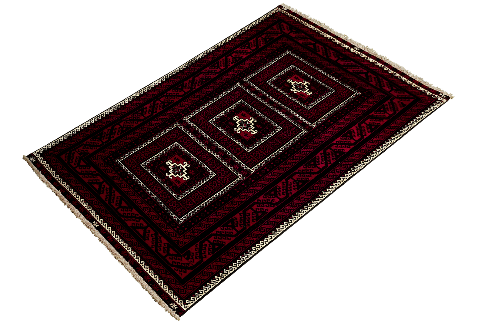 Belutch — Hand-knotted, 102x196 cm, Black, 100% Virgin Wool | View 5