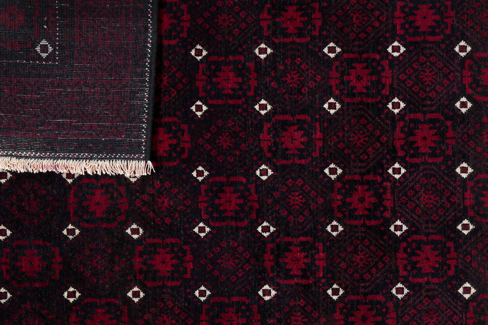 Belutch — Hand-knotted, 112x188 cm, Black, 100% Virgin Wool | View 7