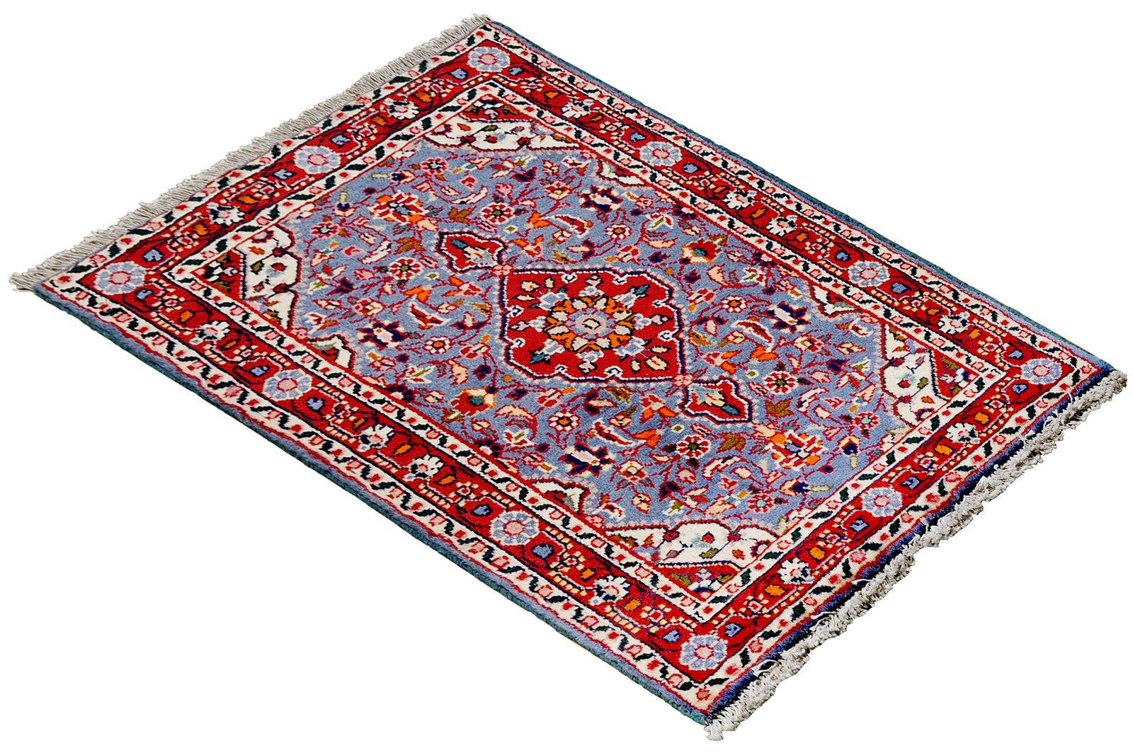 Dardjazin — Hand-knotted, 54x87 cm, Blue, 100% Virgin Wool | View 4