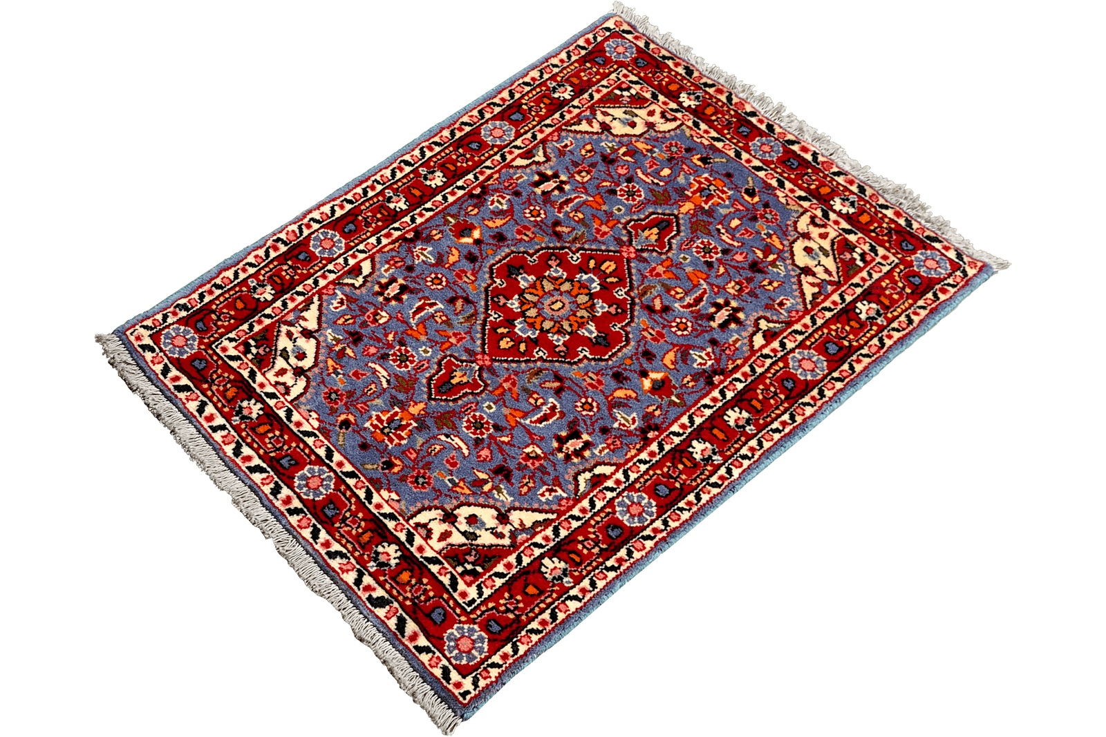 Dardjazin — Hand-knotted, 54x87 cm, Blue, 100% Virgin Wool | View 5