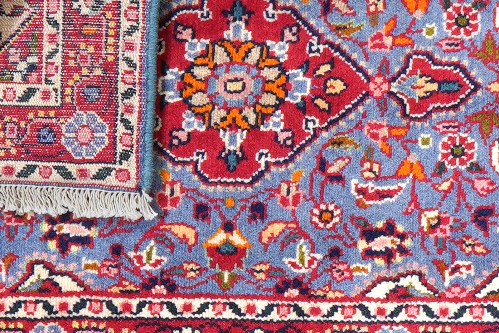 Dardjazin — Hand-knotted, 54x87 cm, Blue, 100% Virgin Wool | View 7