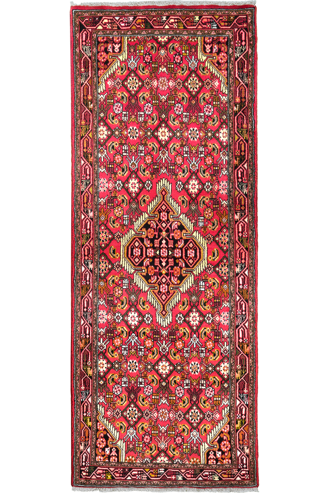 Assadabad — Hand-knotted, 79x211 cm, Red, 100% Virgin Wool | Main view