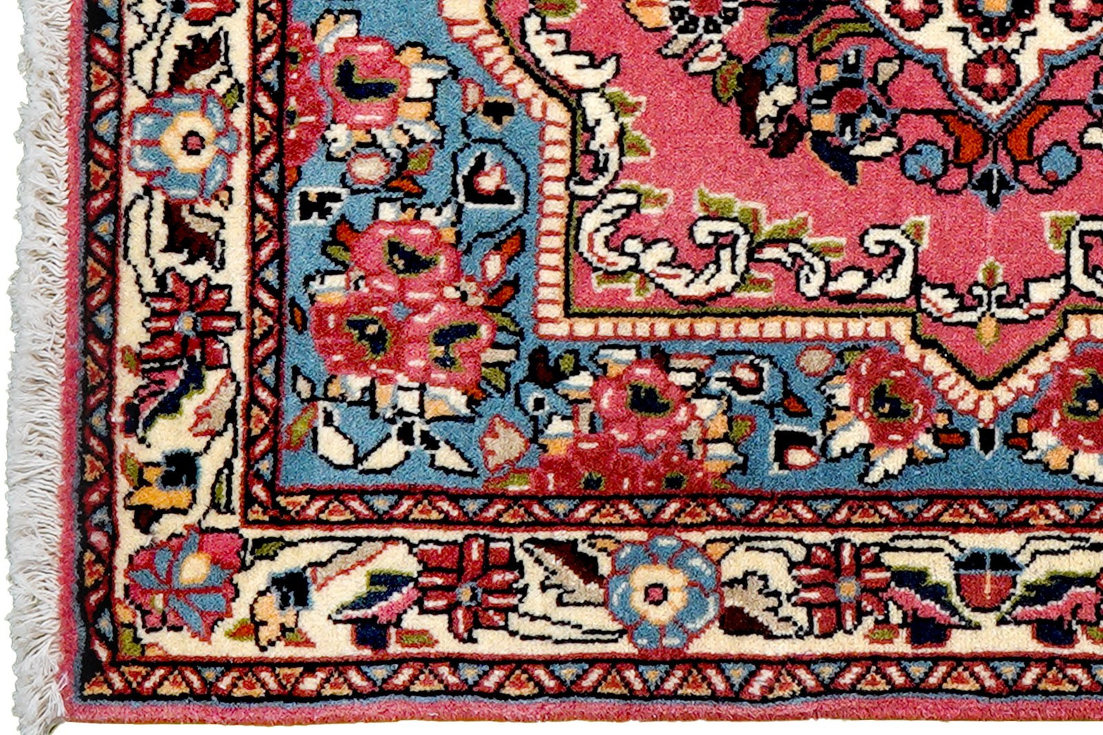 Sarough — Hand-knotted, 62x84 cm, Blue, 100% Virgin Wool | View 3
