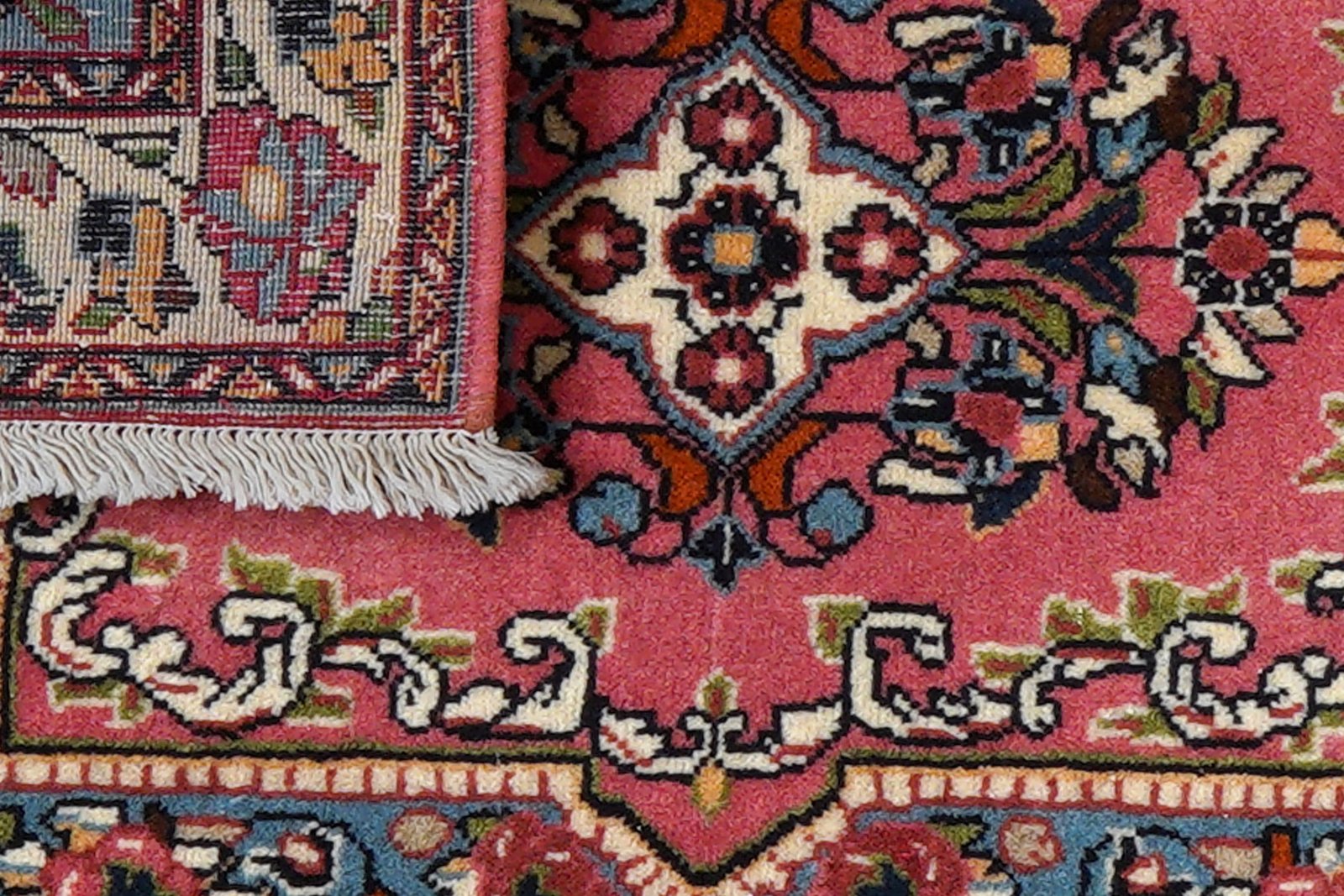 Sarough — Hand-knotted, 62x84 cm, Blue, 100% Virgin Wool | View 7