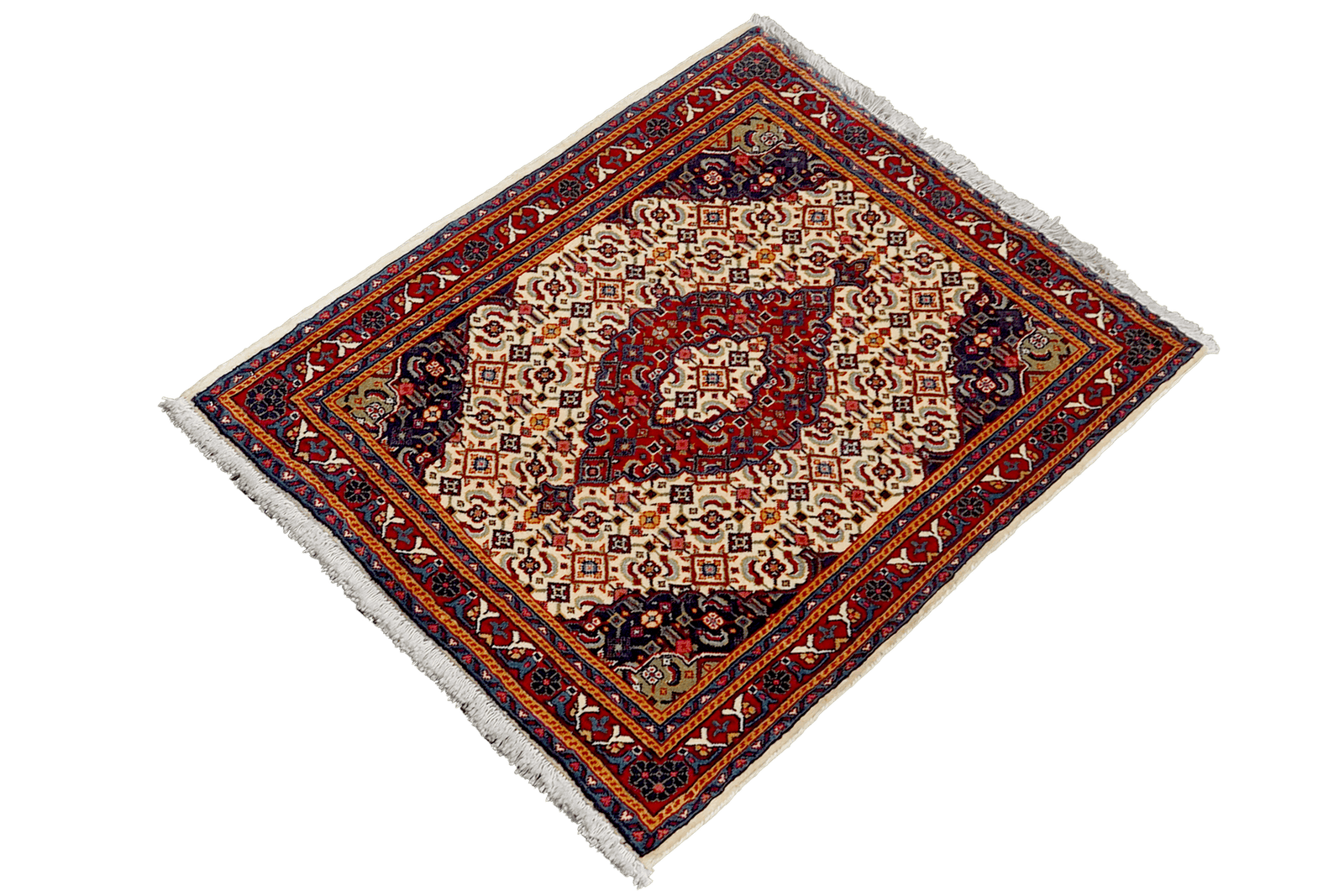 Sarough — Hand-knotted, 64x76 cm, Beige, 100% Virgin Wool | View 5