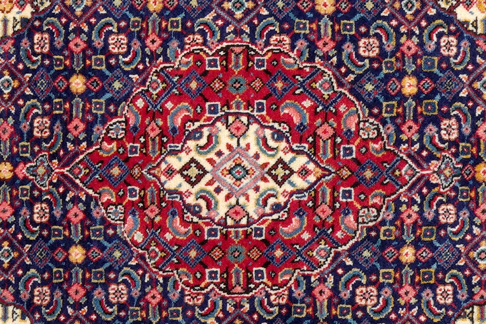 Sarough — Hand-knotted, 70x79 cm, Blue, 100% Virgin Wool | View 6