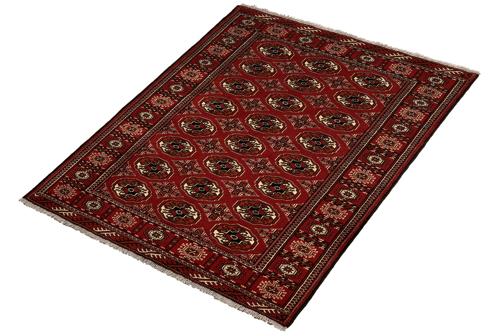 Turkman — Hand-knotted, 132x193 cm, Red, 100% Virgin Wool | View 5