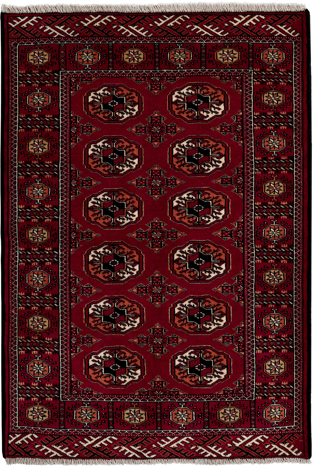 Turkman — Hand-knotted, 100x146 cm, Red, 100% Virgin Wool | Main view