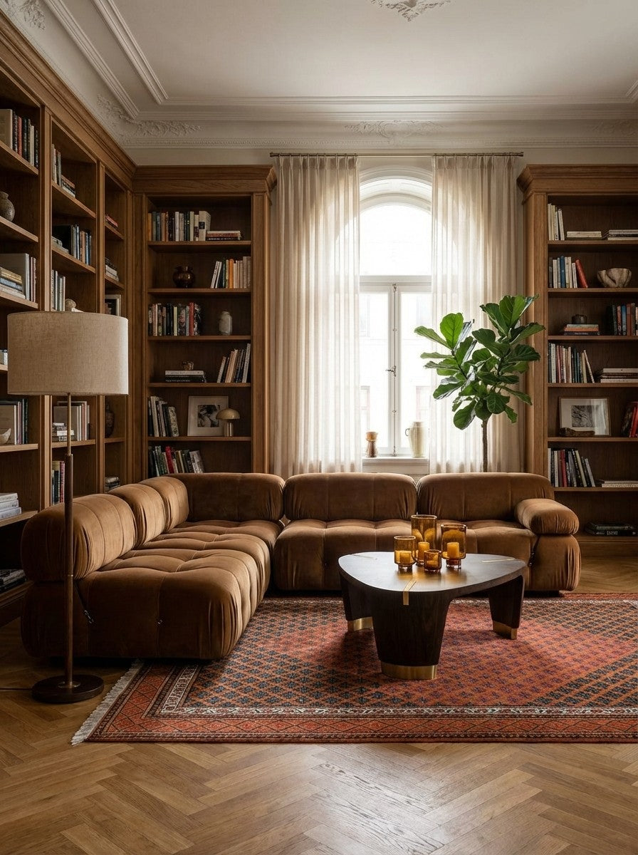 Turkman — Hand-knotted, 132x187 cm, Red, 100% Virgin Wool | Back view