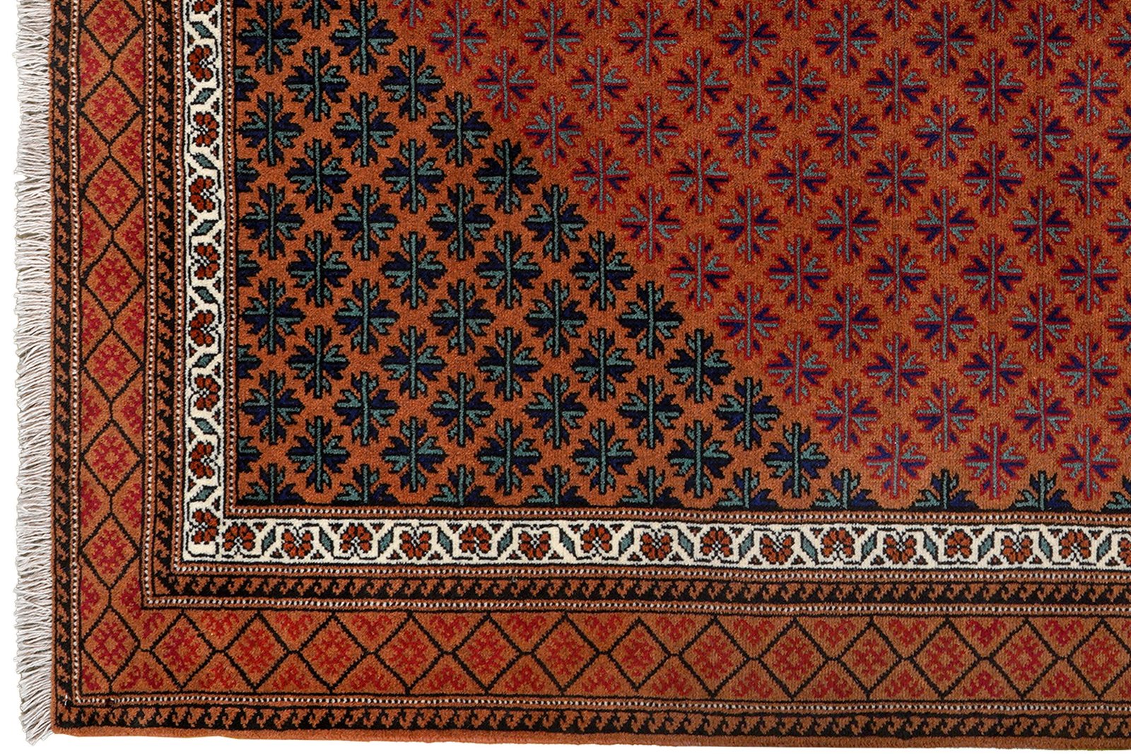 Turkman — Hand-knotted, 132x187 cm, Red, 100% Virgin Wool | View 3
