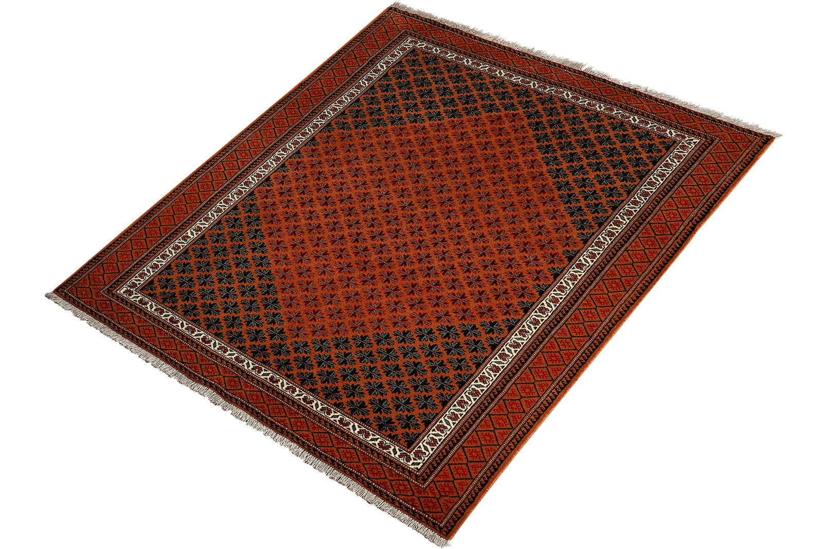 Turkman — Hand-knotted, 132x187 cm, Red, 100% Virgin Wool | View 5