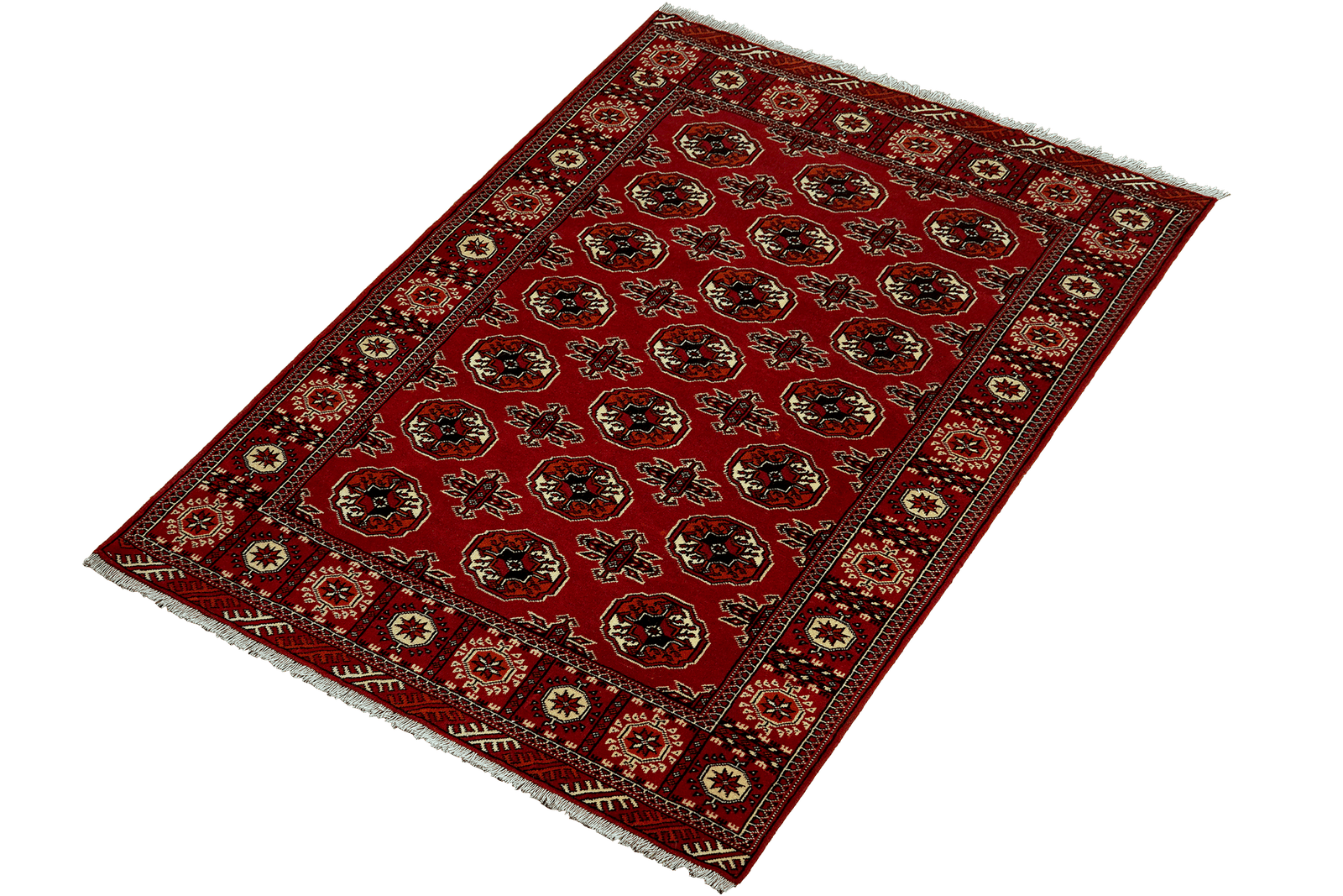 Turkman — Hand-knotted, 133x192 cm, Red, 100% Virgin Wool | View 5