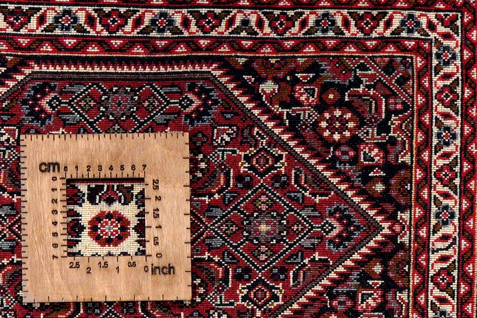 Bidjar Zandjan — Hand-knotted, 45x68 cm, Blue, 100% Virgin Wool | View 8