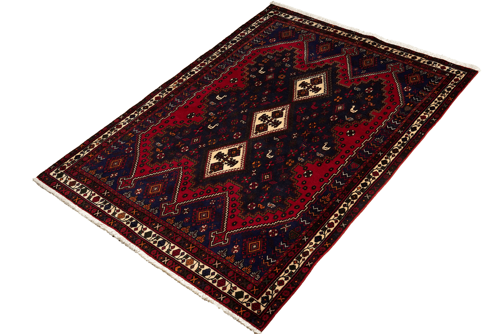 Afshar — Hand-knotted, 160x230 cm, Red, 100% Virgin Wool | View 5