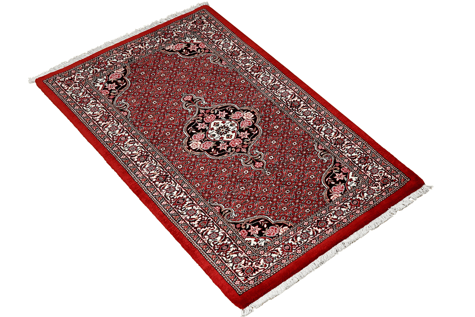 Bidjar Bookan — Hand-knotted, 75x160 cm, Red, 95% Schurwolle, 5% Seide | View 4