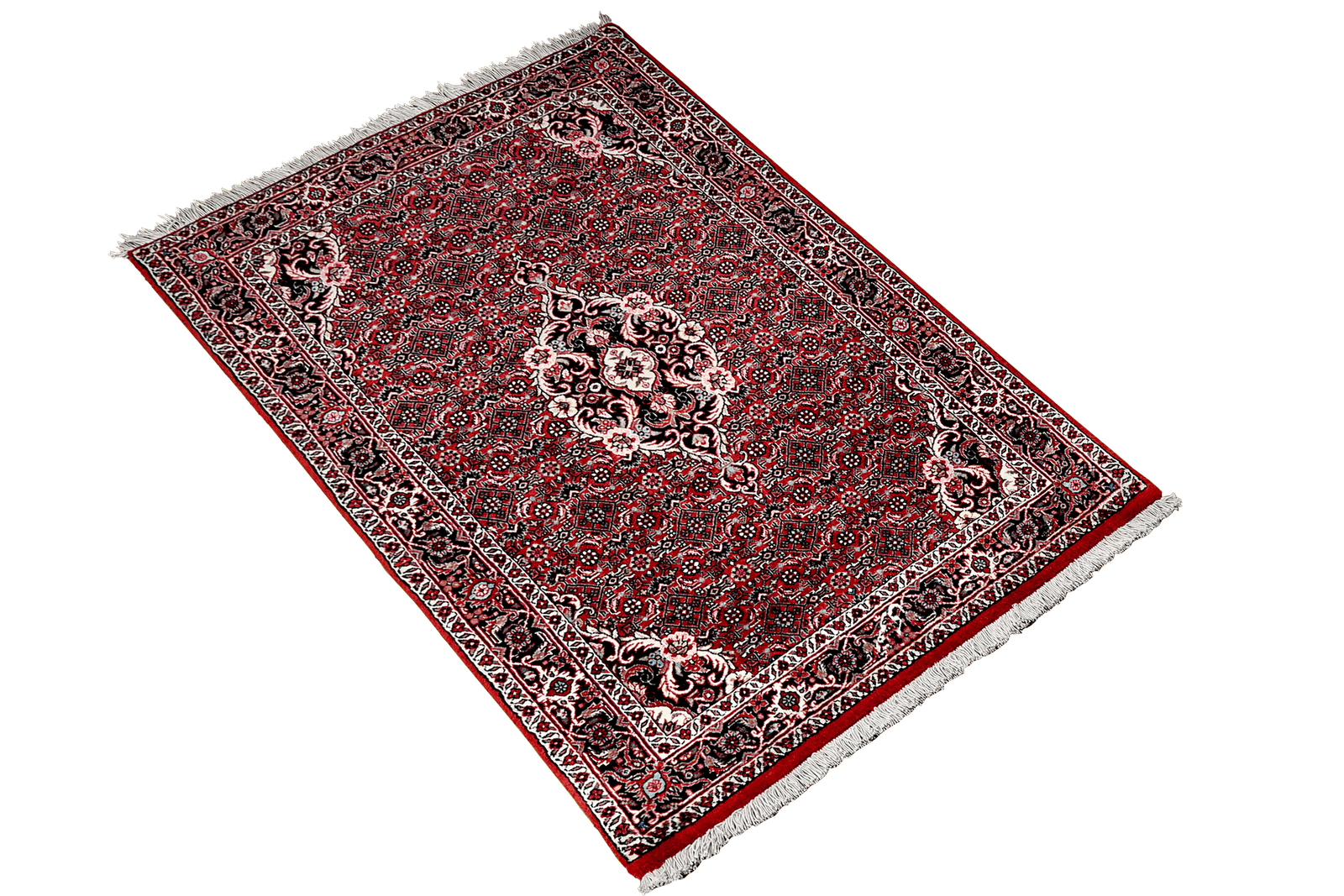 Bidjar Bookan — Hand-knotted, 83x137 cm, Red, 95% Schurwolle, 5% Seide | View 4