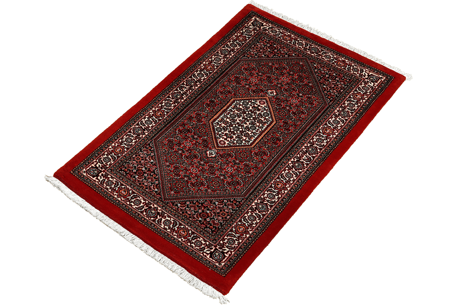 Bidjar Bookan — Hand-knotted, 69x147 cm, Red, 95% Schurwolle, 5% Seide | View 5