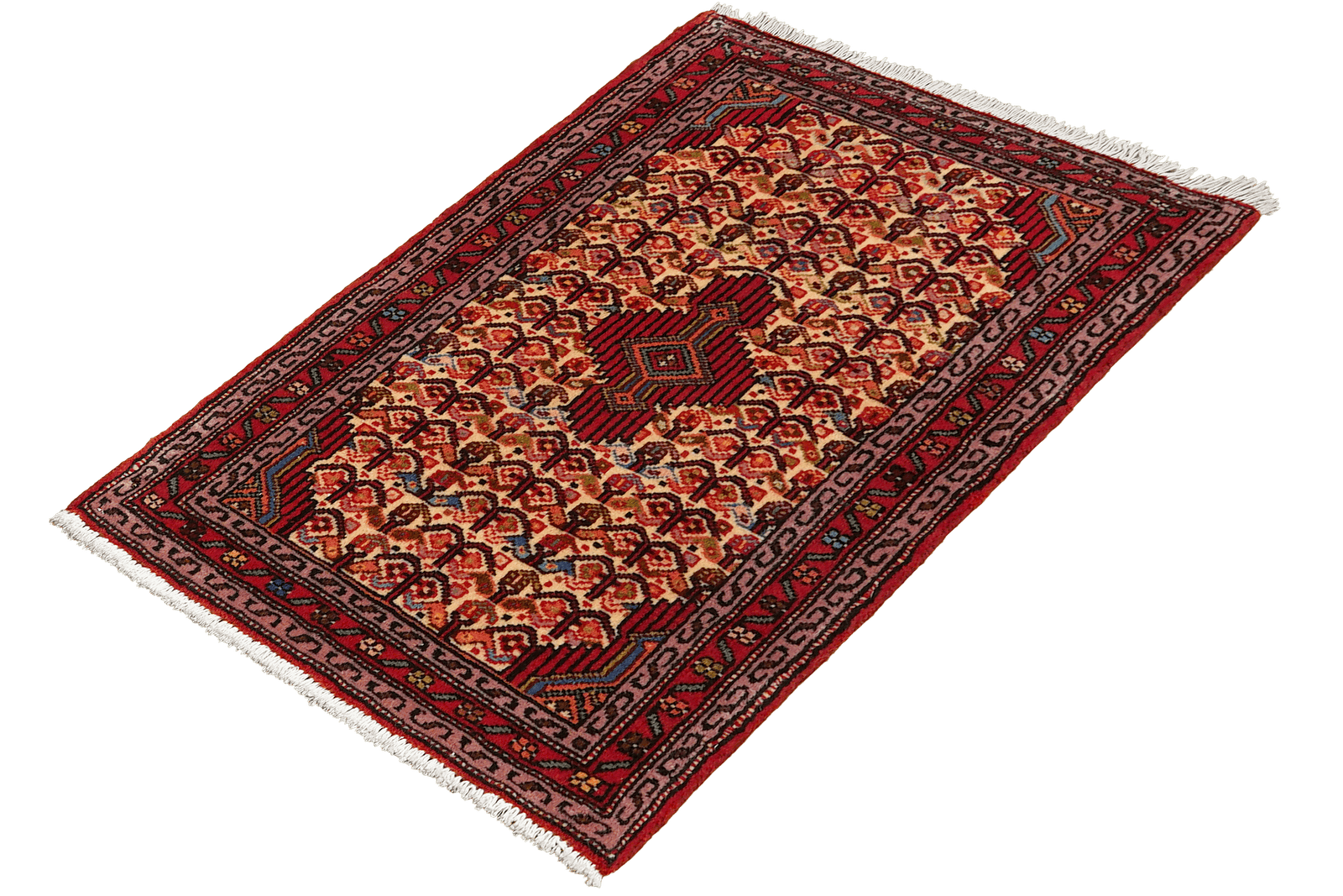 Assadabad — Hand-knotted, 67x99 cm, Beige, 100% Virgin Wool | View 5