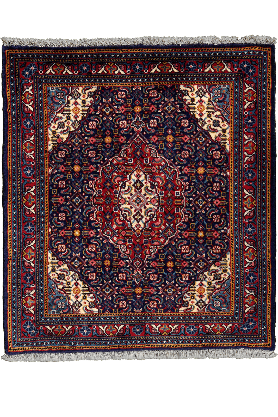 Sarough — Hand-knotted, 70x78 cm, Blue, 100% Virgin Wool | Main view