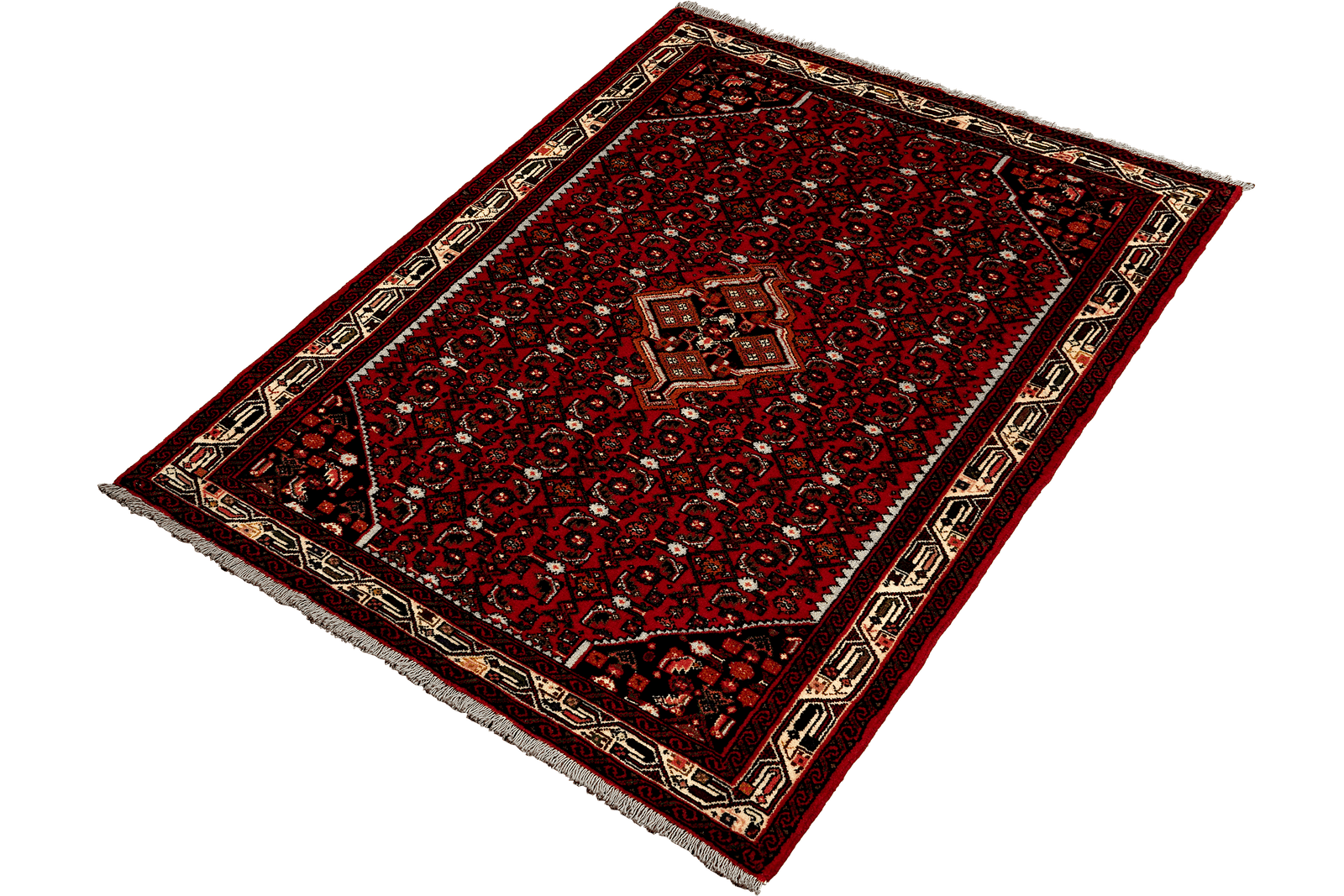 Assadabad — Hand-knotted, 106x161 cm, Red, 100% Virgin Wool | View 5