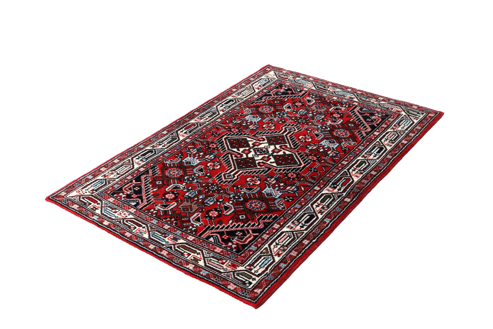 Assadabad — Hand-knotted, 81x127 cm, Red, 100% Virgin Wool | View 5