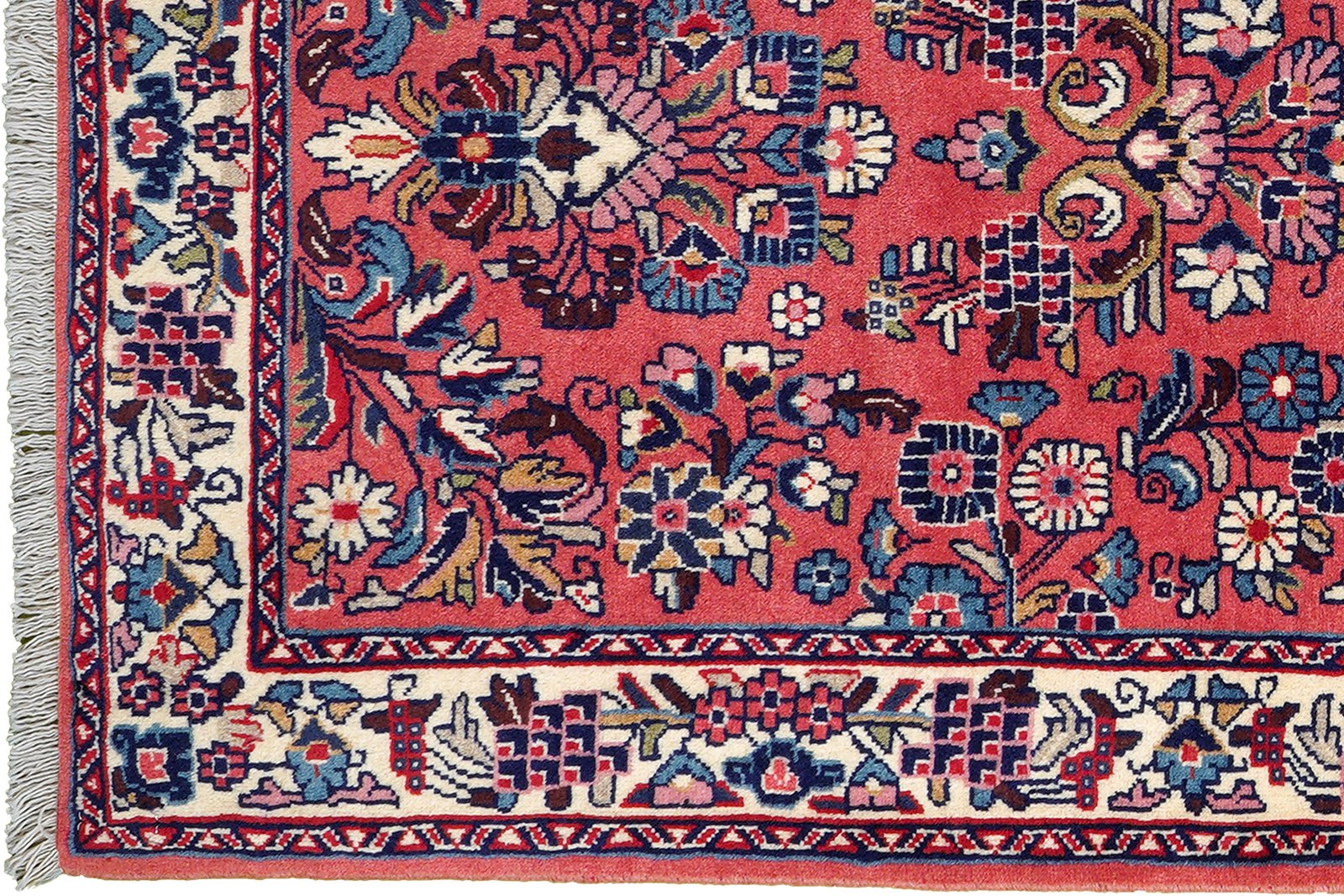 Sarough — Hand-knotted, 81x212 cm, Red, 100% Virgin Wool | View 3