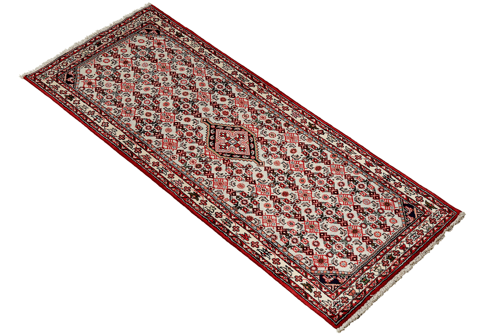 Assadabad — Hand-knotted, 81x201 cm, Blue, 100% Virgin Wool | View 4