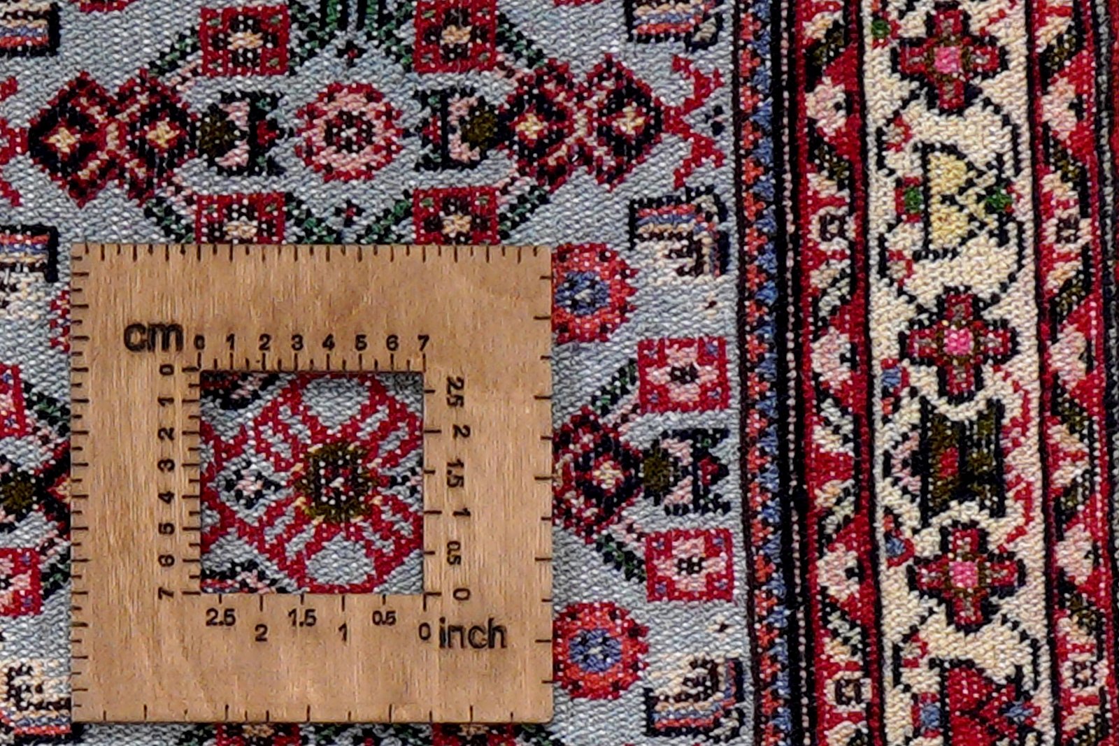 Assadabad — Hand-knotted, 81x201 cm, Blue, 100% Virgin Wool | View 8