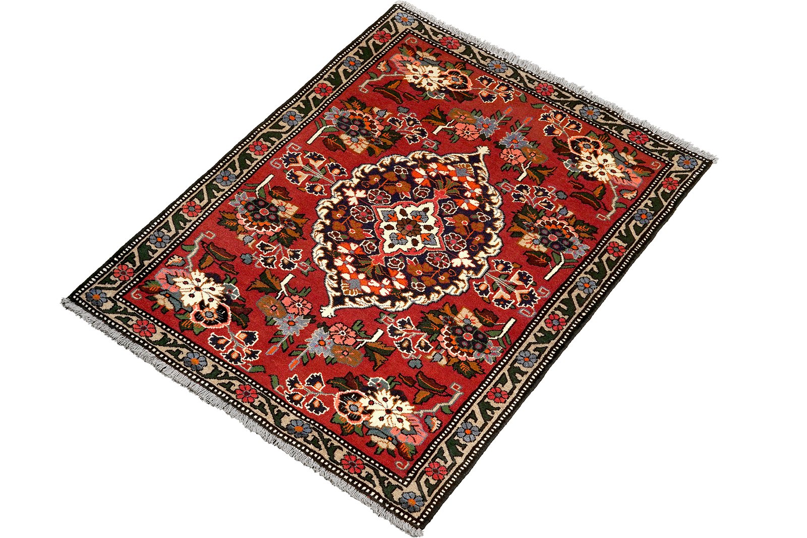 Saveh — Hand-knotted, 112x165 cm, Red, 100% Virgin Wool | View 5
