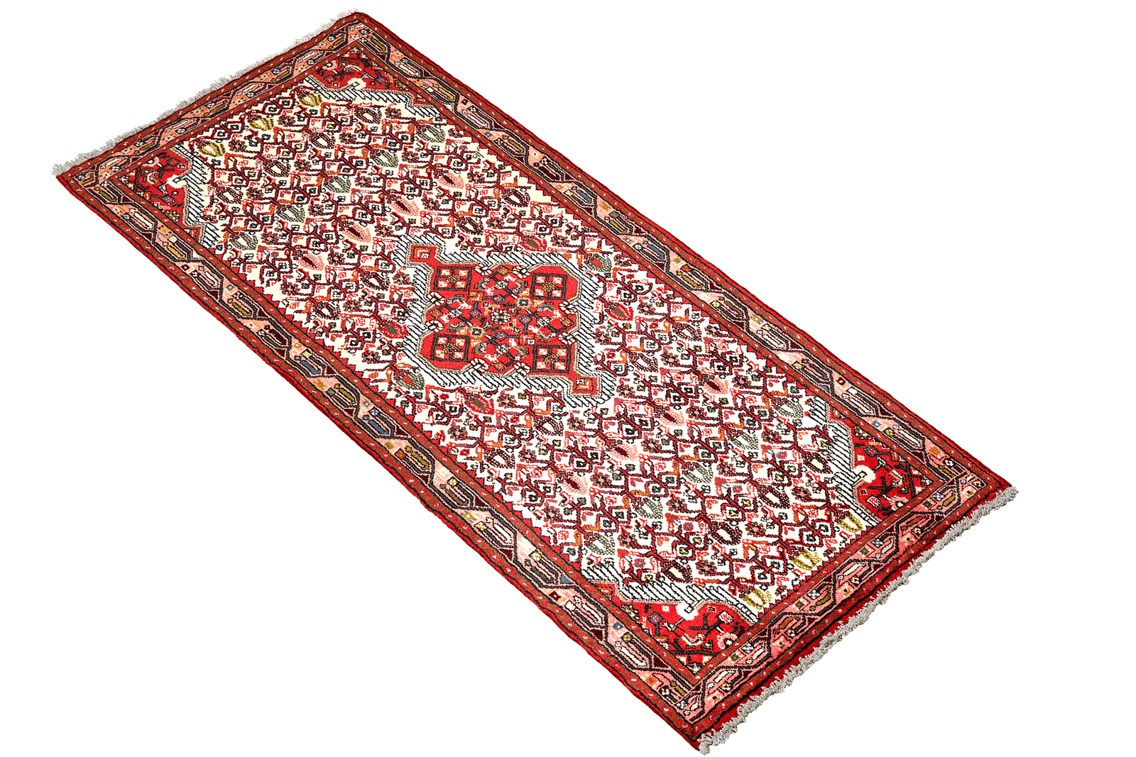 Assadabad — Hand-knotted, 81x190 cm, Beige, 100% Virgin Wool | View 4