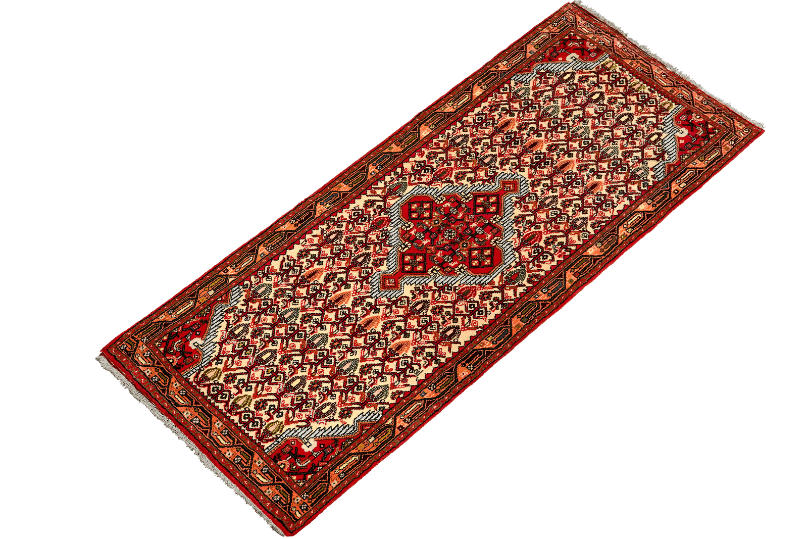 Assadabad — Hand-knotted, 81x190 cm, Beige, 100% Virgin Wool | View 5