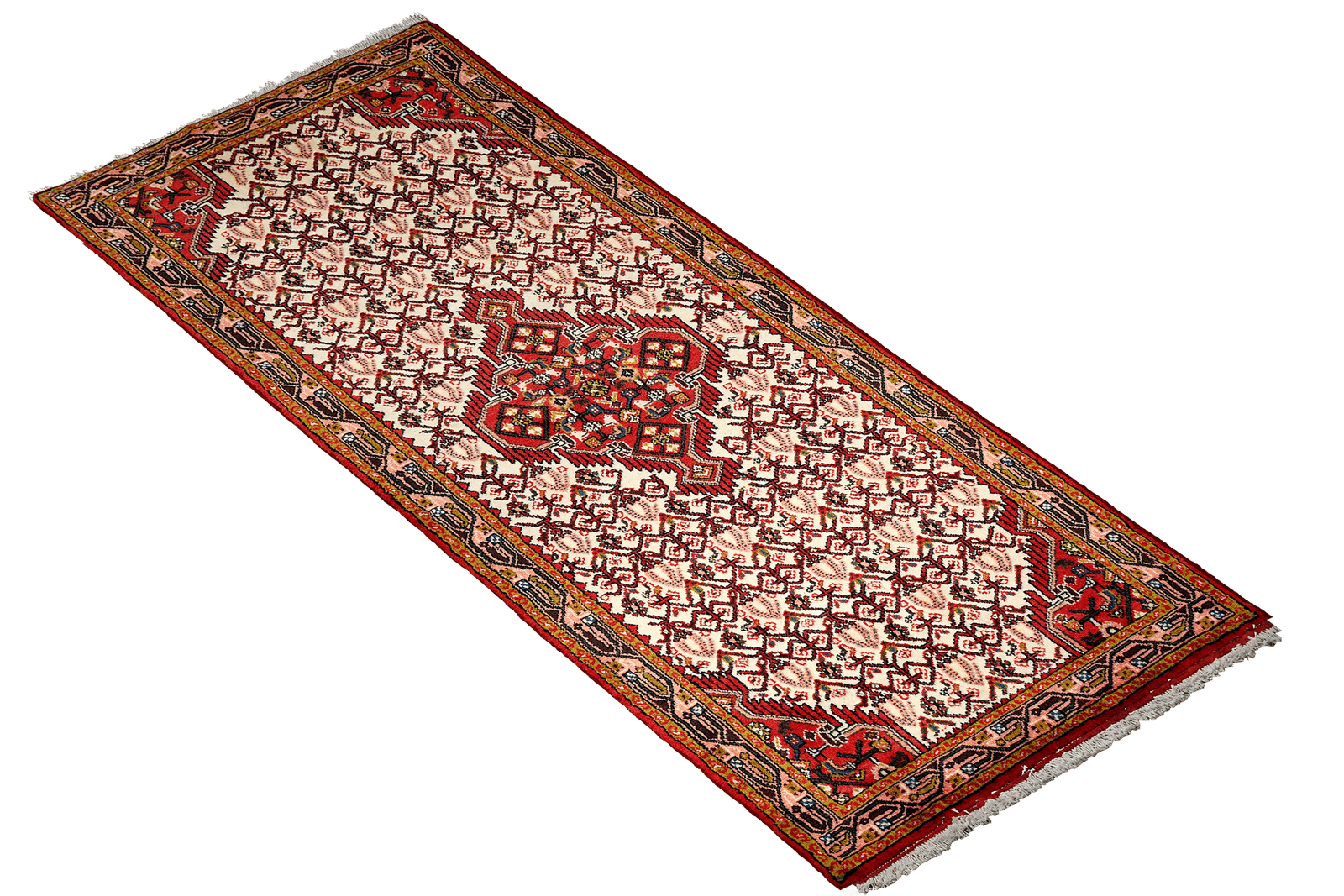 Assadabad — Hand-knotted, 75x195 cm, Beige, 100% Virgin Wool | View 4