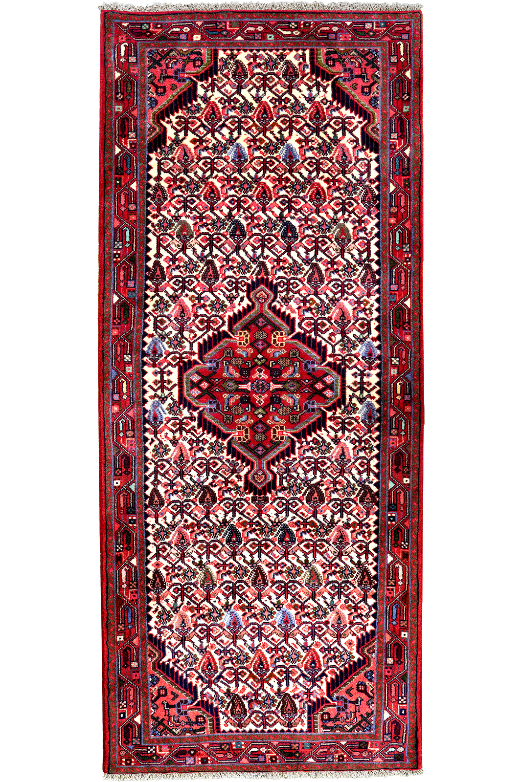 Assadabad — Hand-knotted, 82x196 cm, Beige, 100% Virgin Wool | Main view