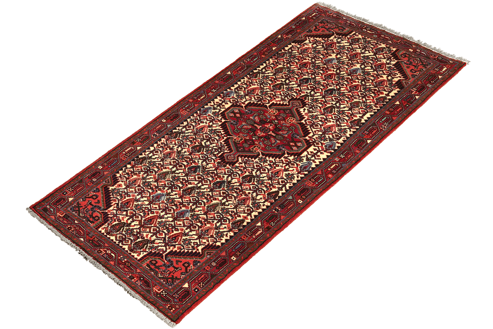 Assadabad — Hand-knotted, 82x196 cm, Beige, 100% Virgin Wool | View 5