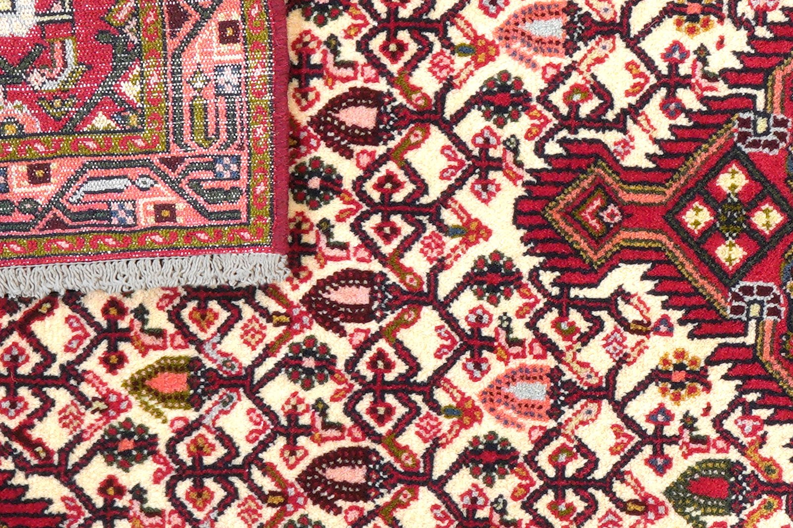 Assadabad — Hand-knotted, 80x192 cm, Beige, 100% Virgin Wool | View 7