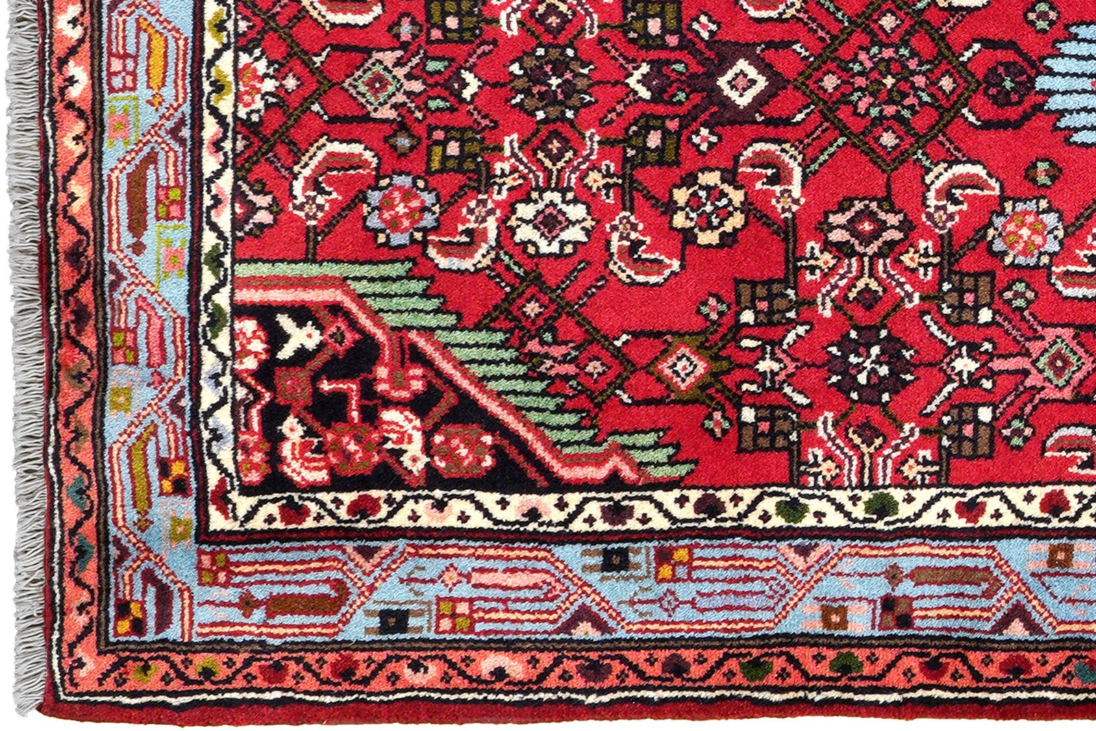Assadabad — Hand-knotted, 83x195 cm, Red, 100% Virgin Wool | View 3