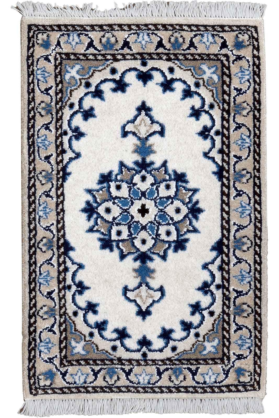 Nain 12La — Hand-knotted, 39x62 cm, Beige, 100% Virgin Wool | Main view