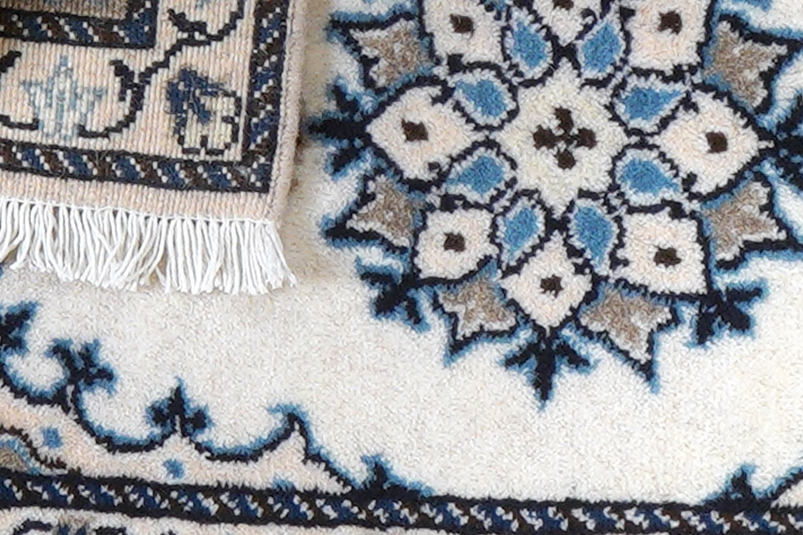 Nain 12La — Hand-knotted, 39x65 cm, Beige, 100% Virgin Wool | View 7