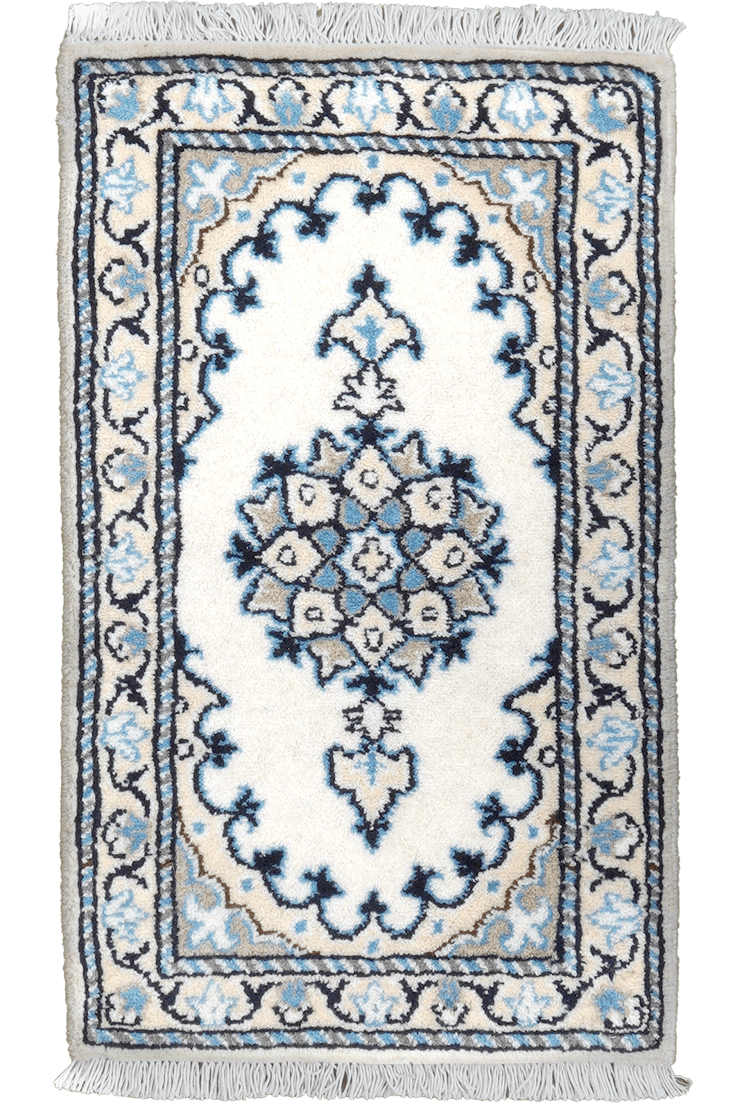 Nain 12La — Hand-knotted, 38x65 cm, Beige, 100% Virgin Wool | Main view