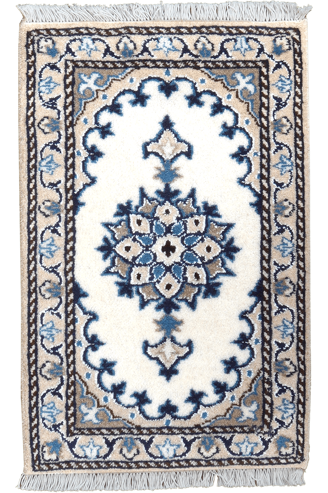 Nain 12La — Hand-knotted, 39x62 cm, Beige, 100% Virgin Wool | Main view